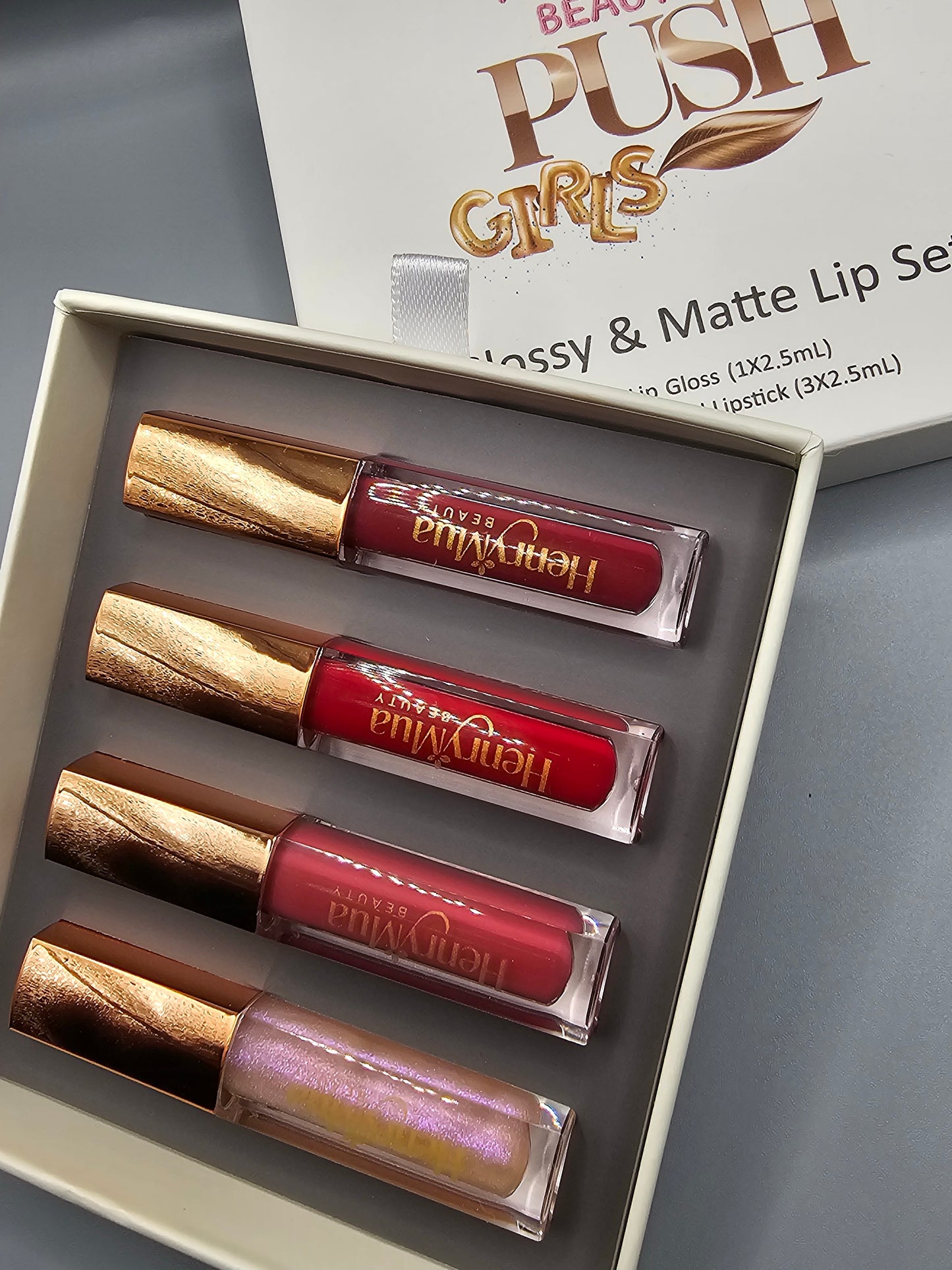 Set de mini labiales mates colors intensos