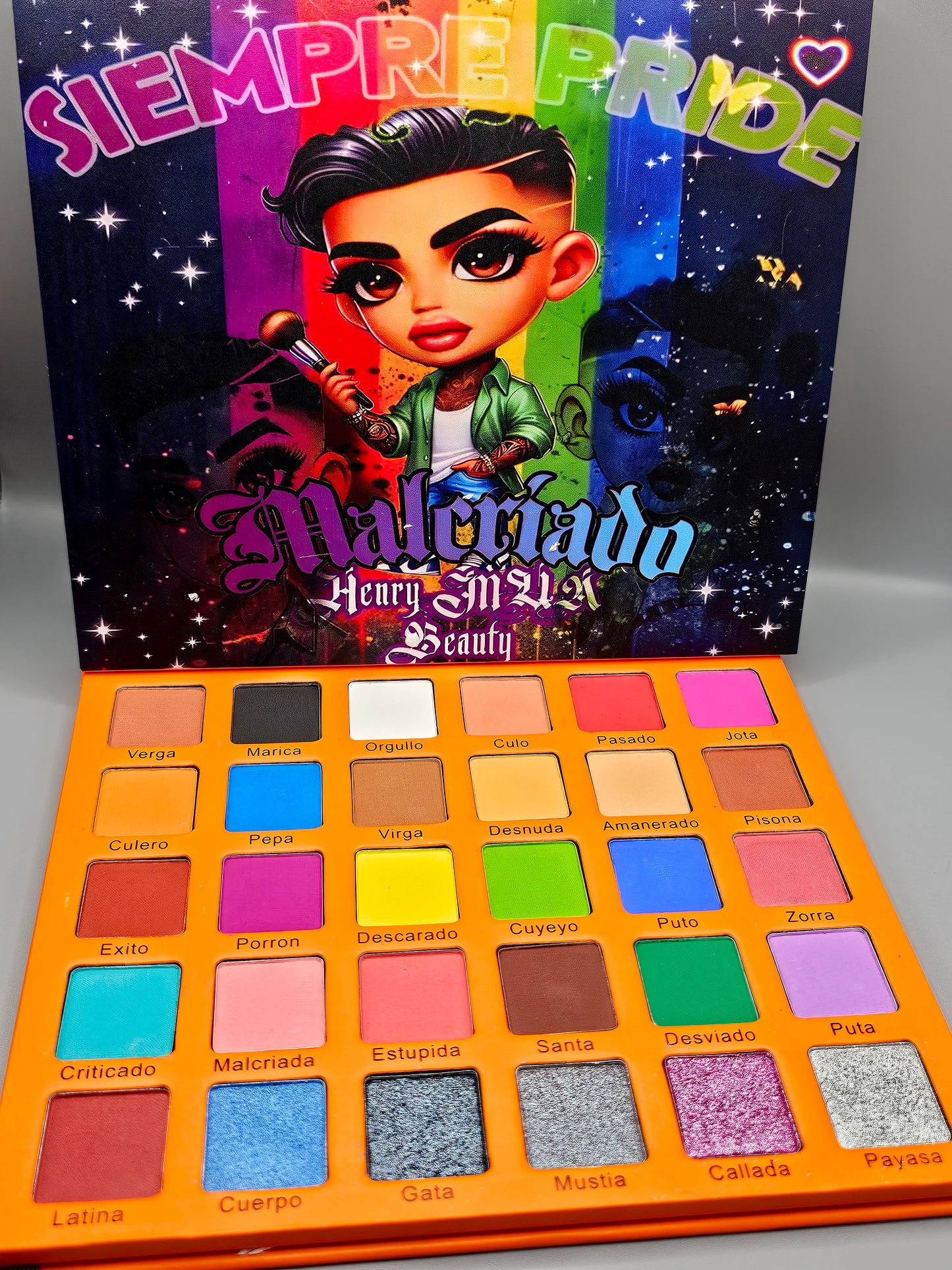 Paleta de sombras Malcriada  pride y nut